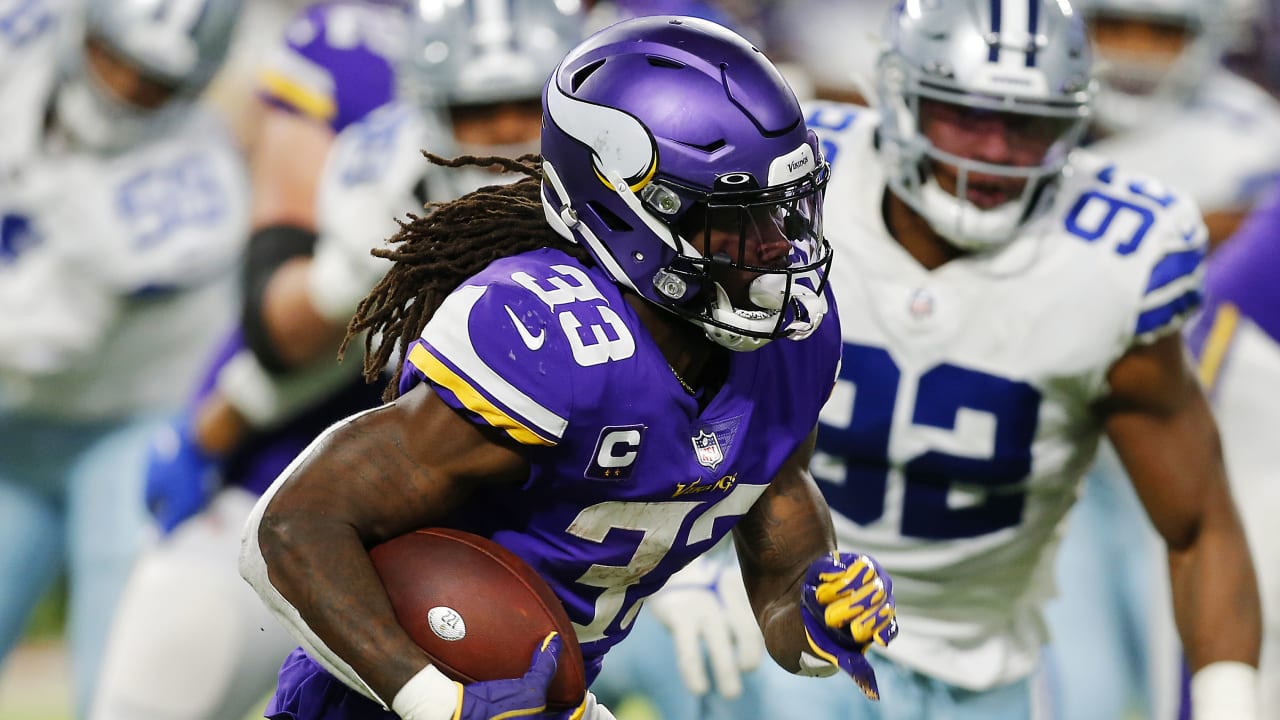 Dalvin Cook of the Minnesota Vikings runs with the ball during the