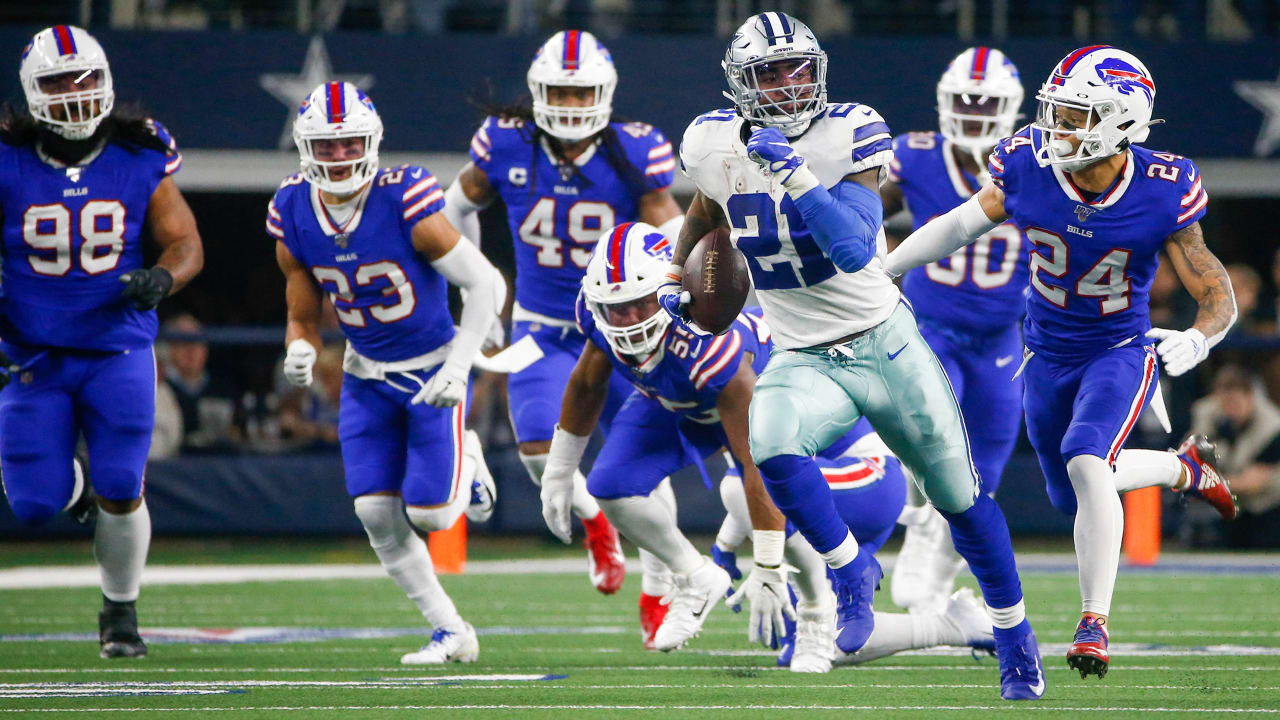 November 28th, 2019:.Buffalo Bills wide receiver Cole Beasley (10) catches  a pass for a touchdown during an NFL football game between the Buffalo Bills  and Dallas Cowboys at AT&T Stadium in Arlington