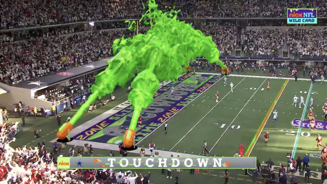 Watch Nickeloden slime cannons of Super Bowl 2021 touchdowns - Sports  Illustrated