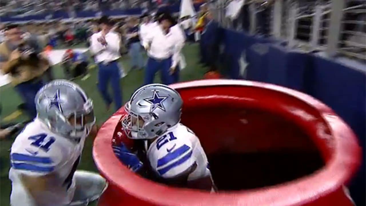 WATCH: Prescott jumps in Salvation Army Red Kettle After Remarkable  Touchdown Run