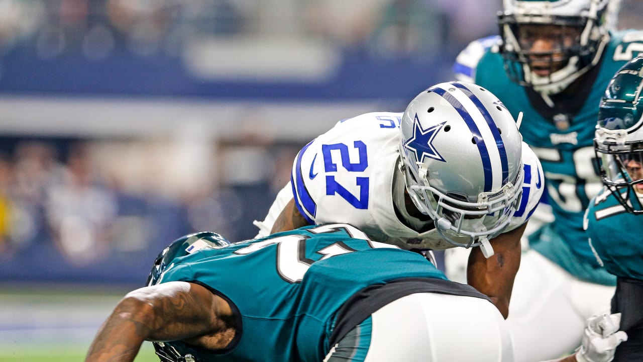 Eagles take INT all the way for season's first TD, then force ex- Cowboys  RB to fumble 