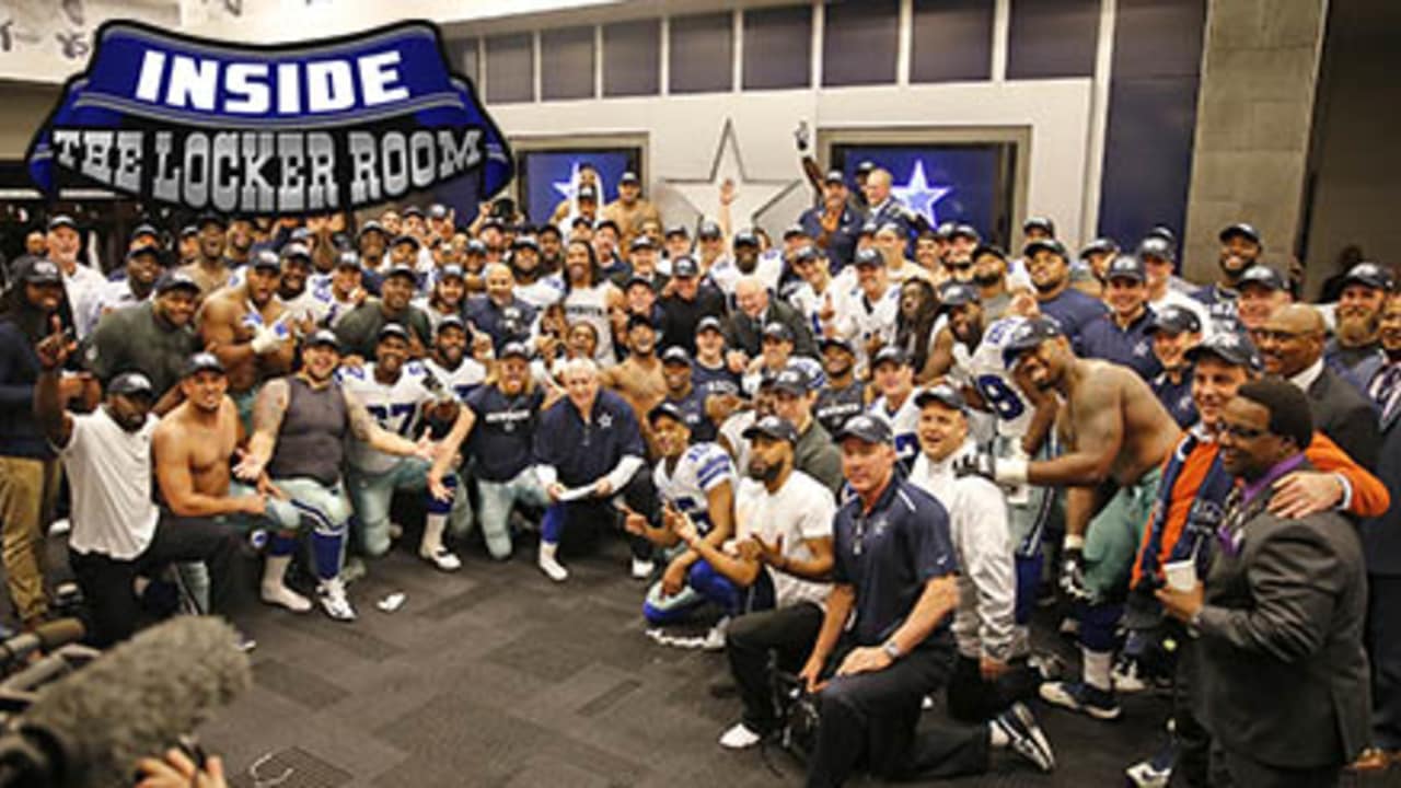 Postgame locker room celebration