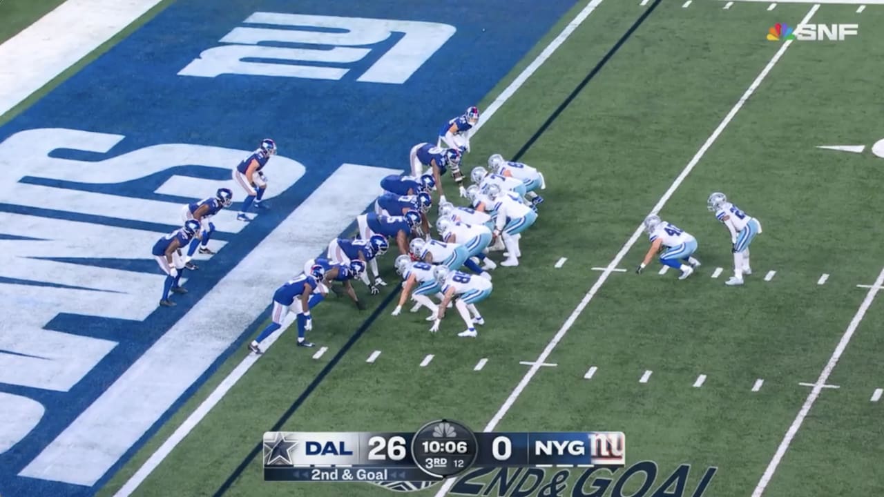 Tony Pollard rushes for a 1-yard touchdown vs. New York Giants 