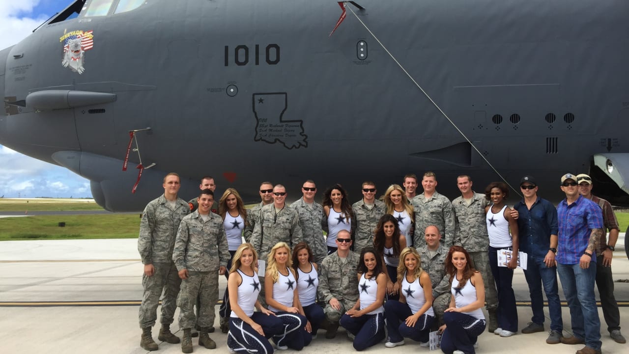 Dallas Cowboys cheerleaders visit Yokota