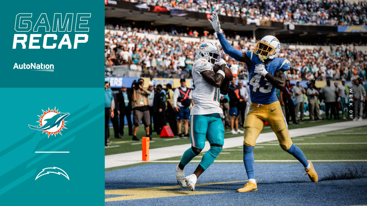 Hill, Tagovailoa too much for Chargers as Dolphins open with 36-34