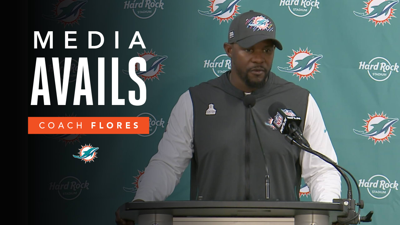 Miami Dolphins head coach Brian Flores attends a news conference after an  NFL football game against the Las Vegas Raiders, Sunday, Sept. 26, 2021, in  Las Vegas. (AP Photo/David Becker Stock Photo 