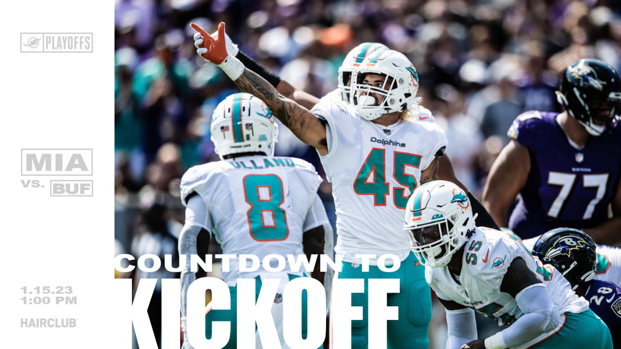 Miami Dolphins at Buffalo Bills Countdown to Kickoff Playoffs