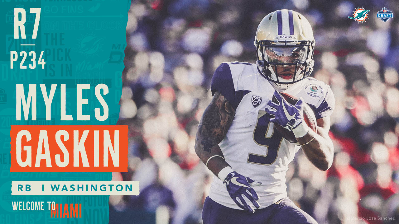 Dolphins Select Washington Rb Myles Gaskin In Seventh Round