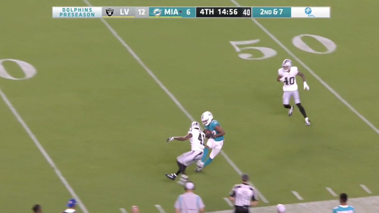 FILM  Miami Dolphins rookie WR Erik Ezukanma shines in Hard Rock debut vs.  Las Vegas Raiders - The Phinsider