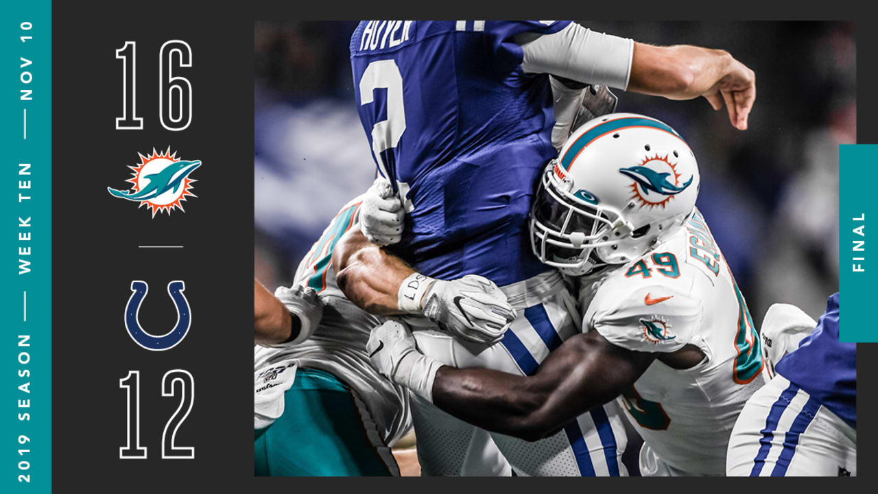 Defense Drives Dolphins To 1612 Win In Indianapolis