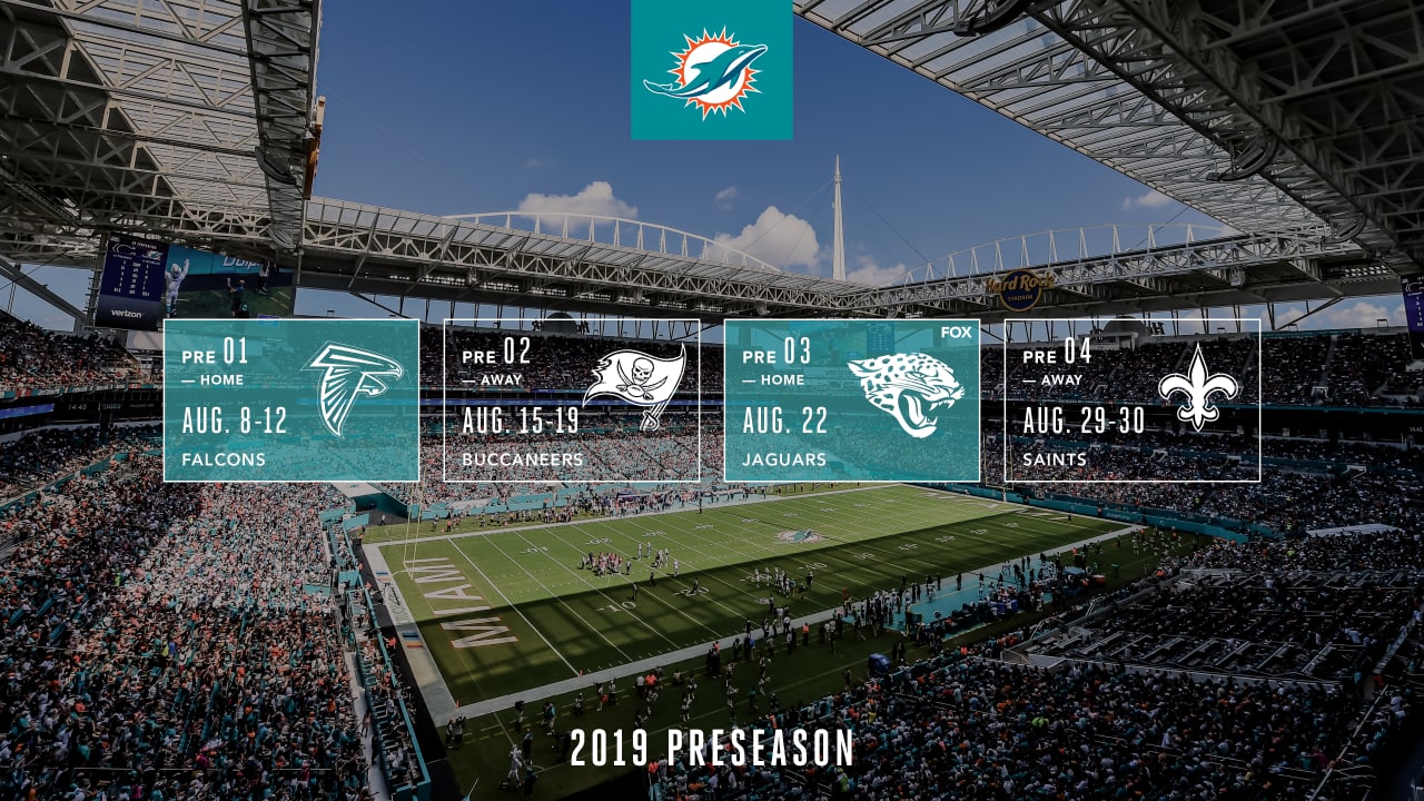 Dolphins Announce 2019 Preseason Schedule