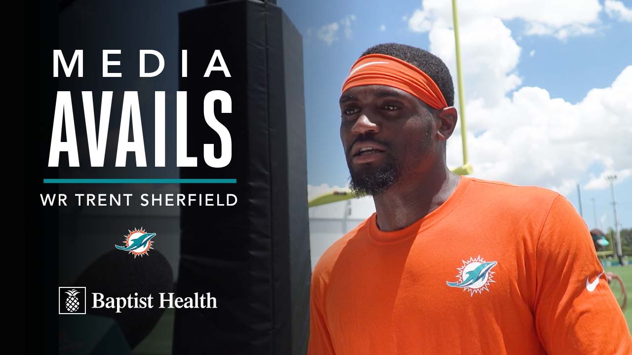 The Palm Beach Post - Now that's something to celebrate! Miami Dolphins  wide receiver Trent Sherfield announced the upcoming birth of his first  child with a toe-tap touchdown in the second quarter