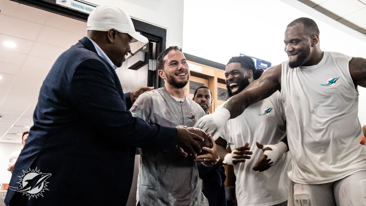 FULL LOCKER ROOM SPEECH AFTER MIAMI DOLPHINS WIN OVER PATRIOTS 