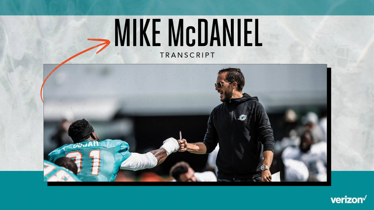 Transcript | Mike McDaniel's Media Availability - Vimarsana News