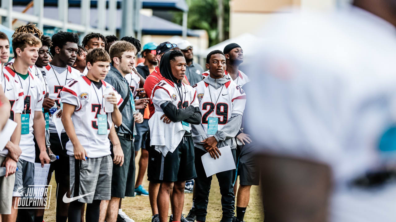 Miami Dolphins Host Southwest Miami Senior High School at Training