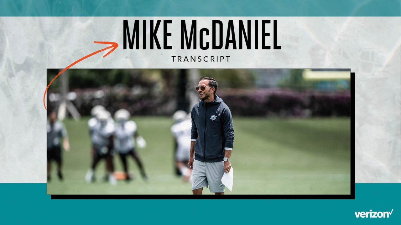 Miami Dolphins Head Coach Mike McDaniel Wears 'I Wish It Were