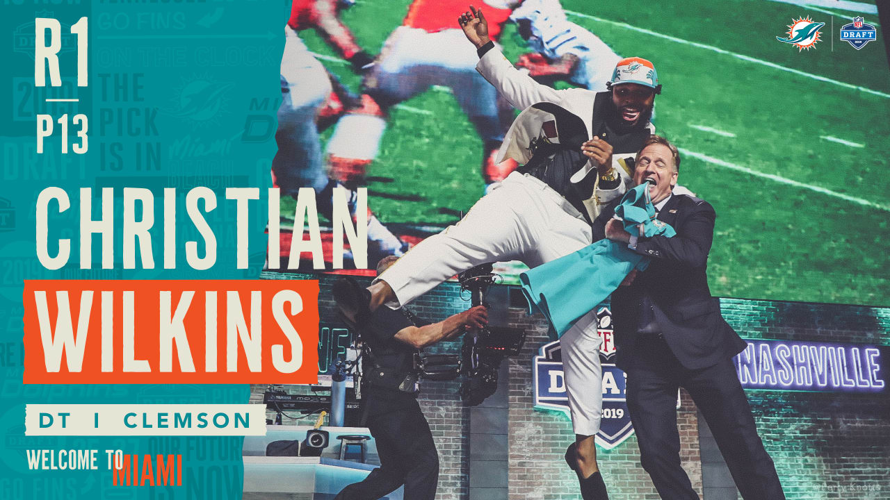 PFF on X: The Dolphins selected Christian Wilkins after he won