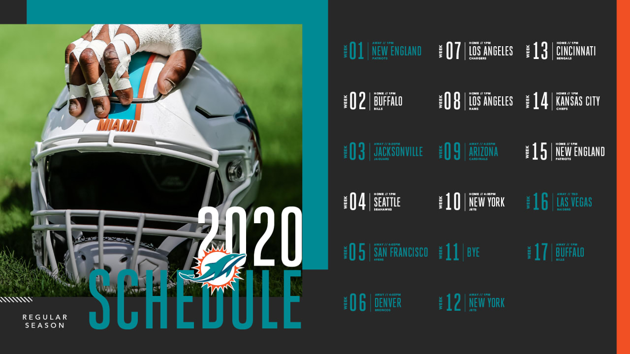 Miami Dolphins 2022 Schedule Dates 2020 Miami Dolphins Schedule: Complete Schedule, Tickets And Match-Up  Information For 2020 Nfl Season