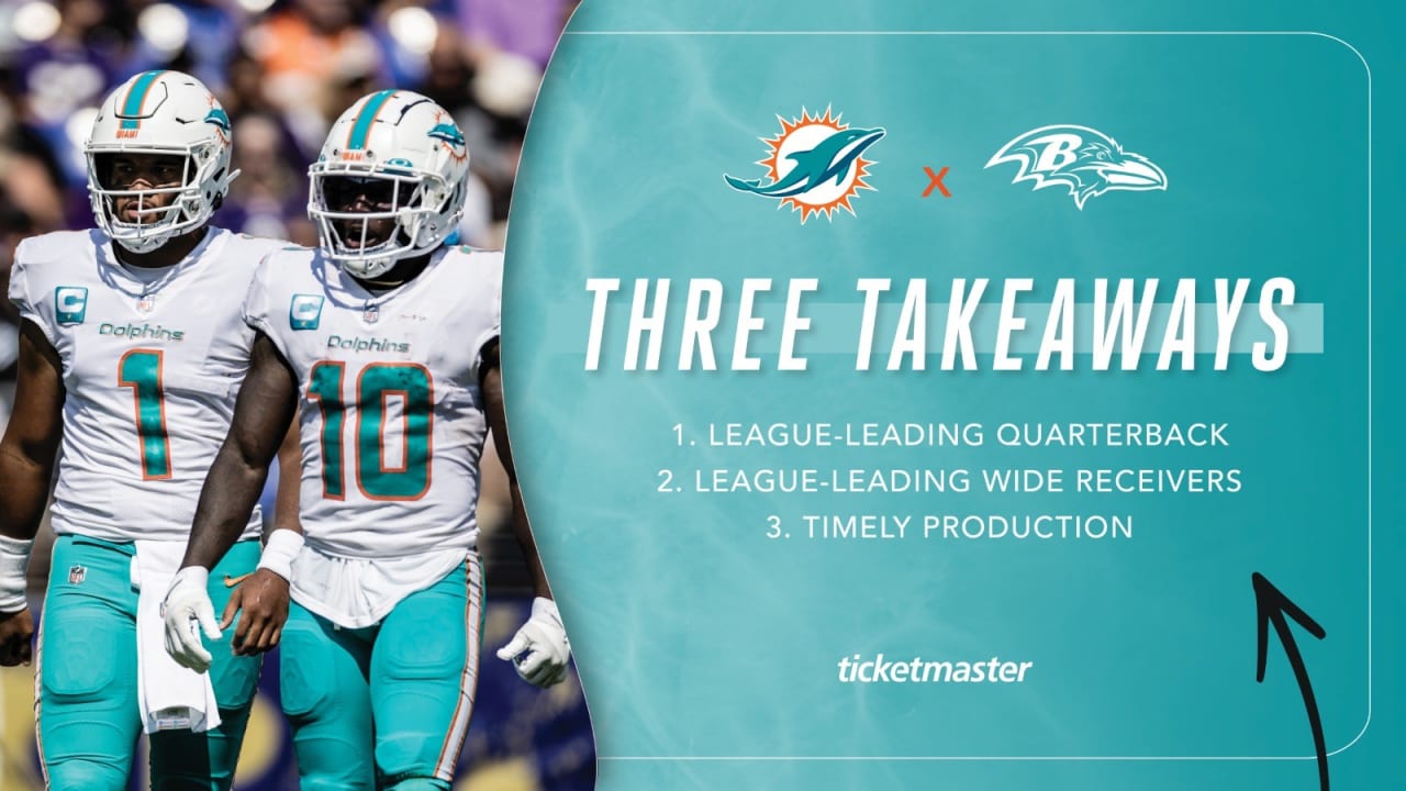 Three Takeaways Miami Dolphins Week 1 at Baltimore Ravens NFL 2022