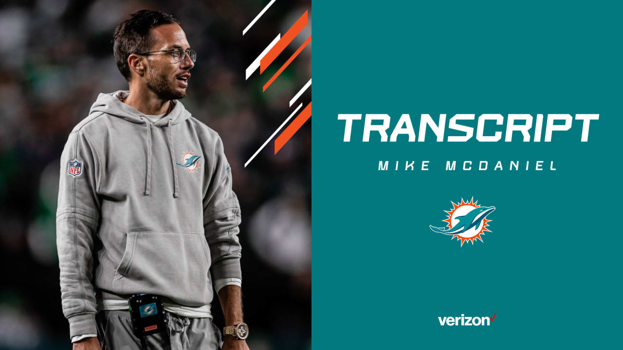 Transcript | Mike McDaniel’s Media Availability