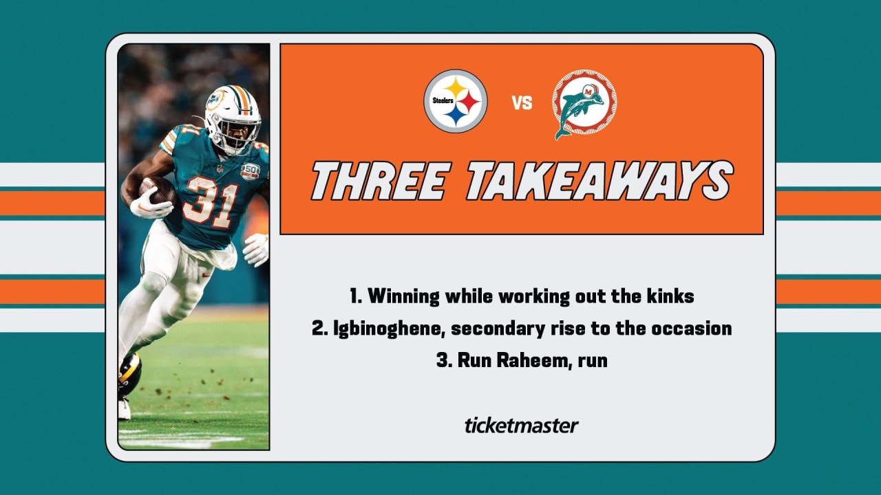 Three Takeaways Miami Dolphins Week 7 vs Pittsburgh Steelers NFL 2022