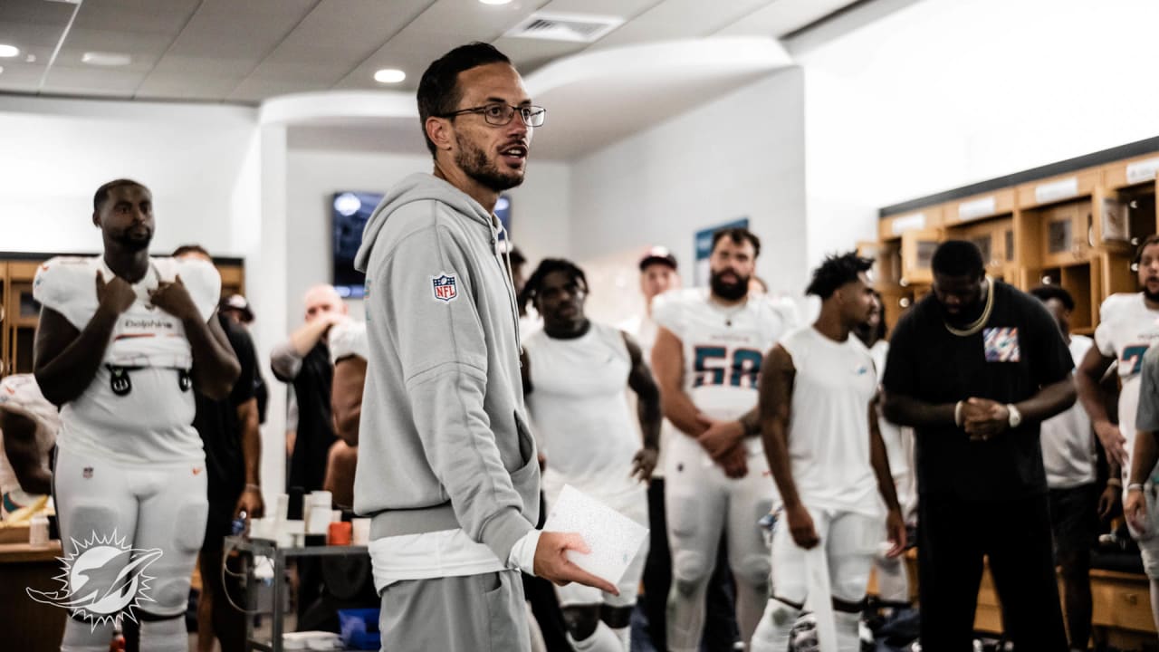 Dolphins Vs. Giants: Locker Room Celebration