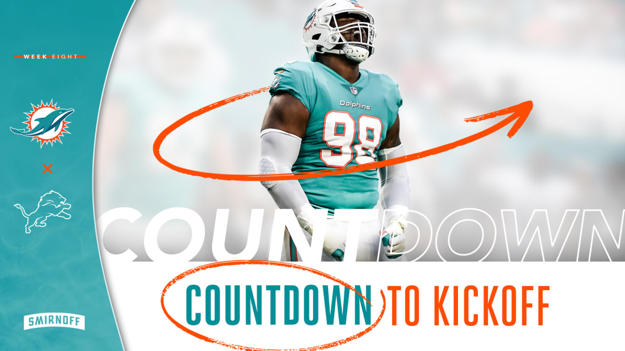 Miami Dolphins at Detroit Lions Countdown to Kickoff