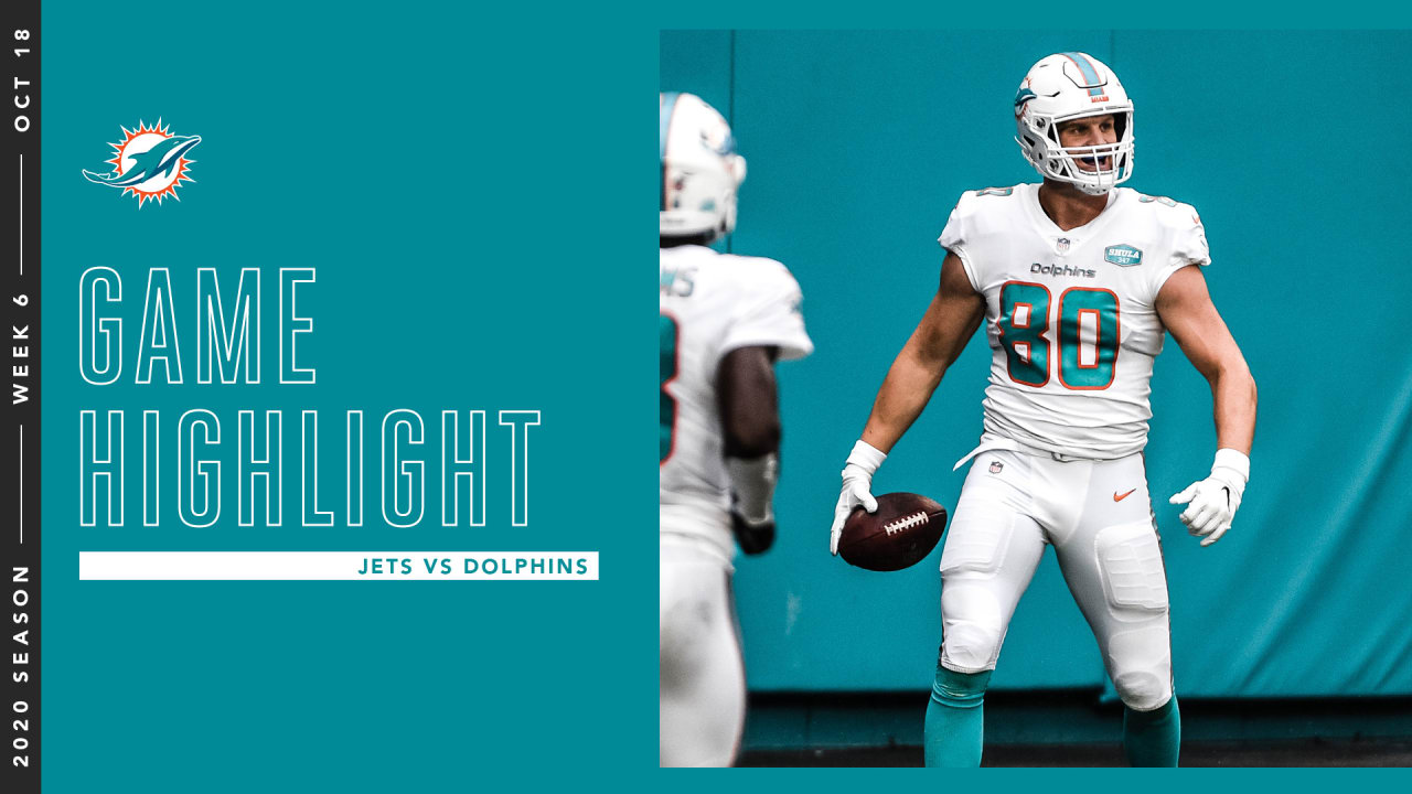 Miami Dolphins tight end Adam Shaheen (80) celebrates after scoring a  touchdown during the first half of an NFL football game against the New  York Jets, Sunday, Oct. 18, 2020, in Miami