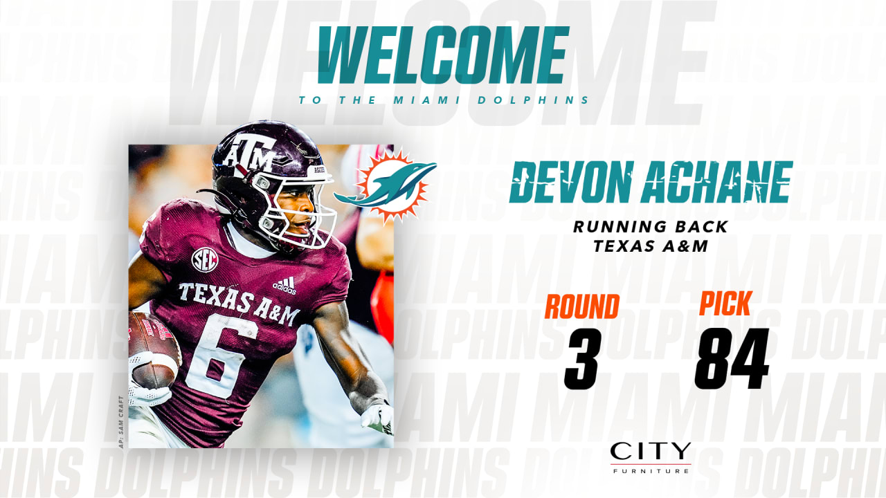 NFL Draft: Devon Achane drafted No. 84 overall by Miami Dolphins