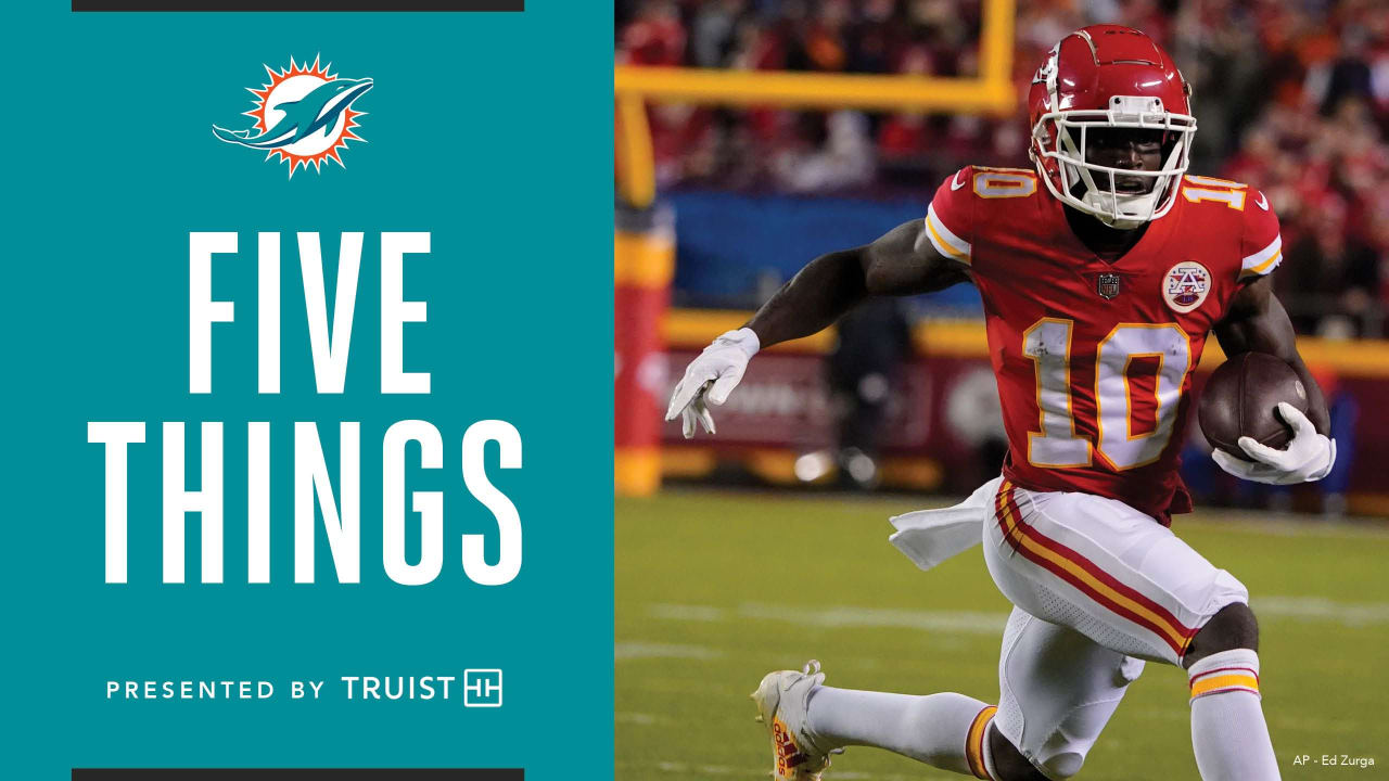 Miami Dolphins Trade For All Pro Wide Receiver Tyreek Hill 5 Things to Know  and Stats