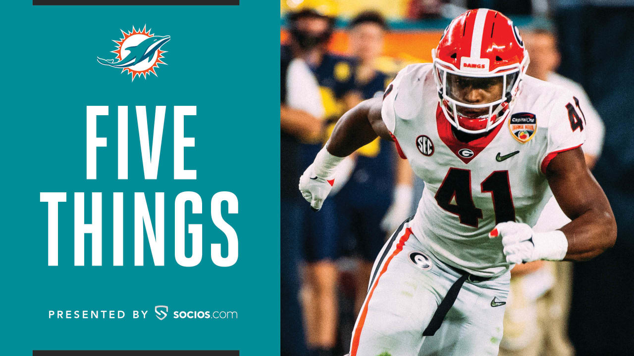 Miami Dolphins Draft Channing Tindall from Georgia in 3rd Round of 2022 NFL  Draft