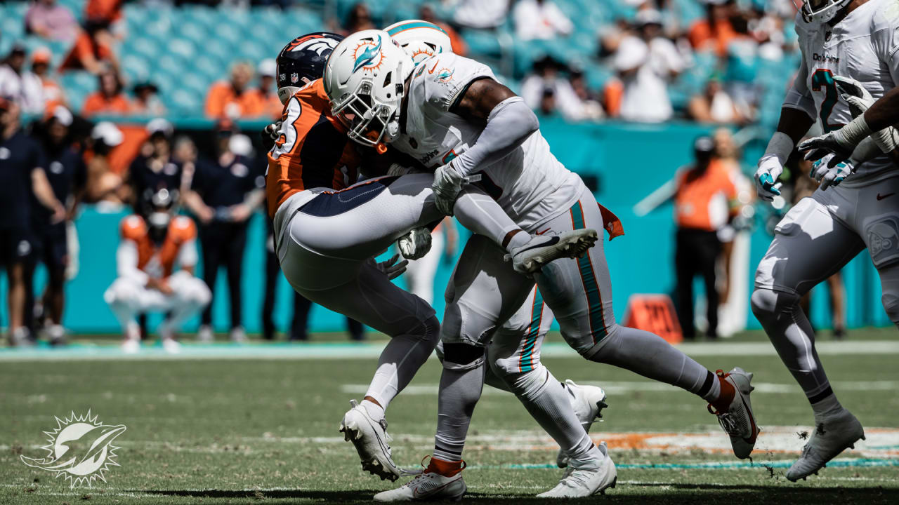 Miami Dolphins linebacker Jerome Baker (55) in action during the