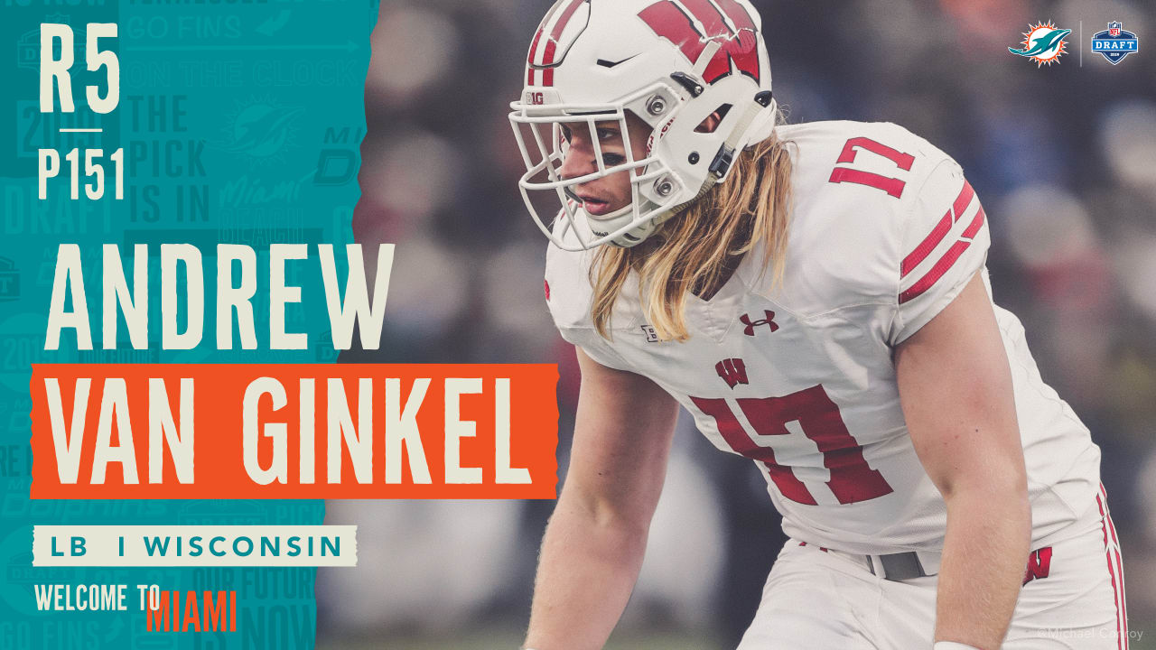 Former Badgers outside linebacker Andrew Van Ginkel drafted by