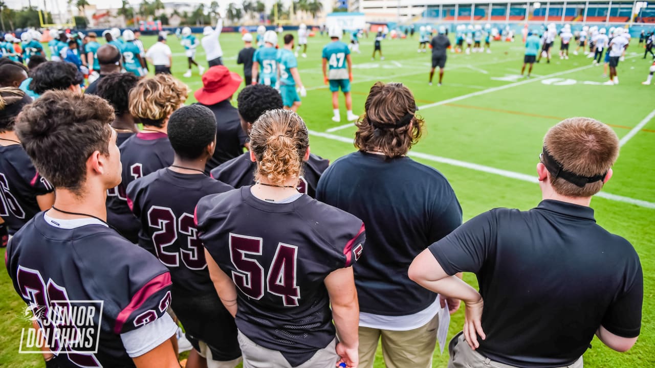 Dolphins Host Pembroke Pines Charter School Football Team At Minicamp