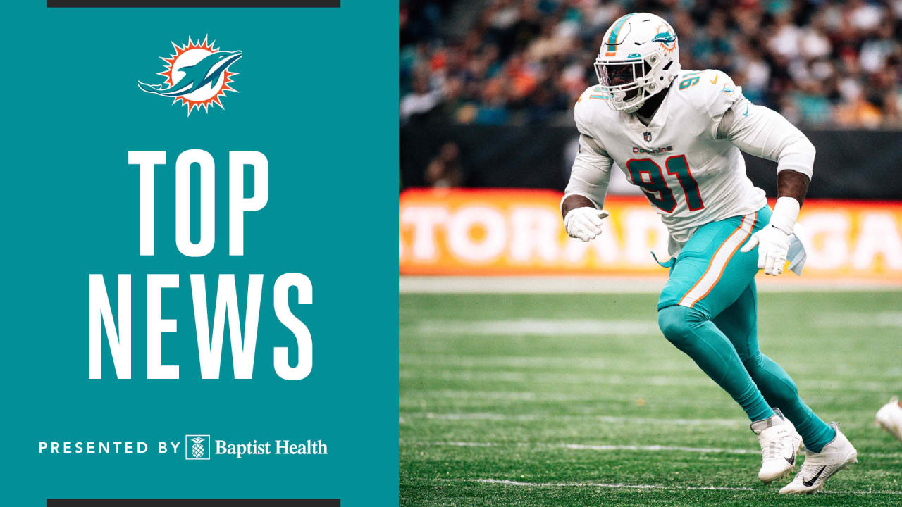 Waddle leaves with injury. And news from Dolphins-Falcons joint