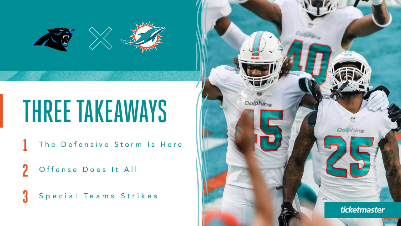 Three Takeaways Miami Dolphins Carolina Panthers Week 12 NFL 2021