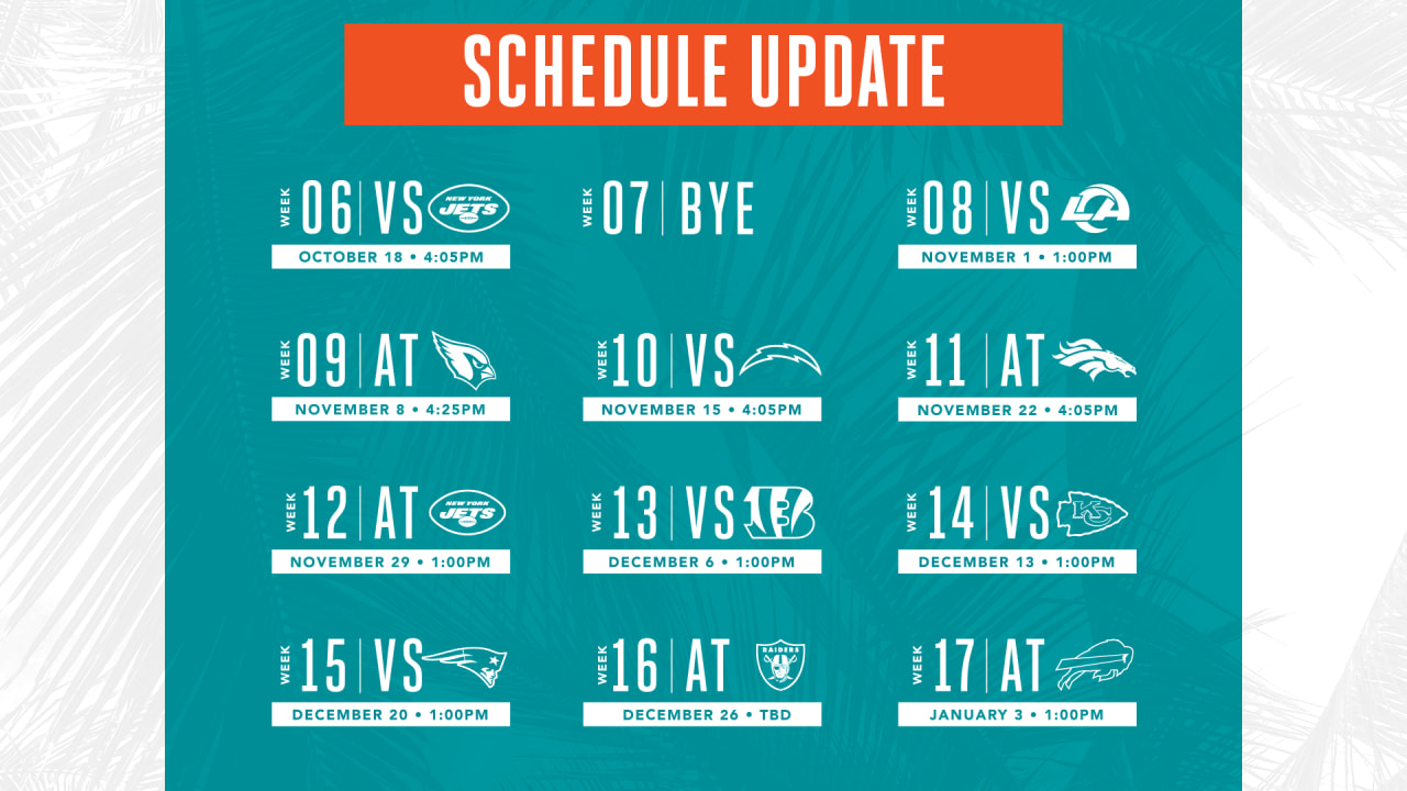 Miami Dolphins 2024 Schedule Printable