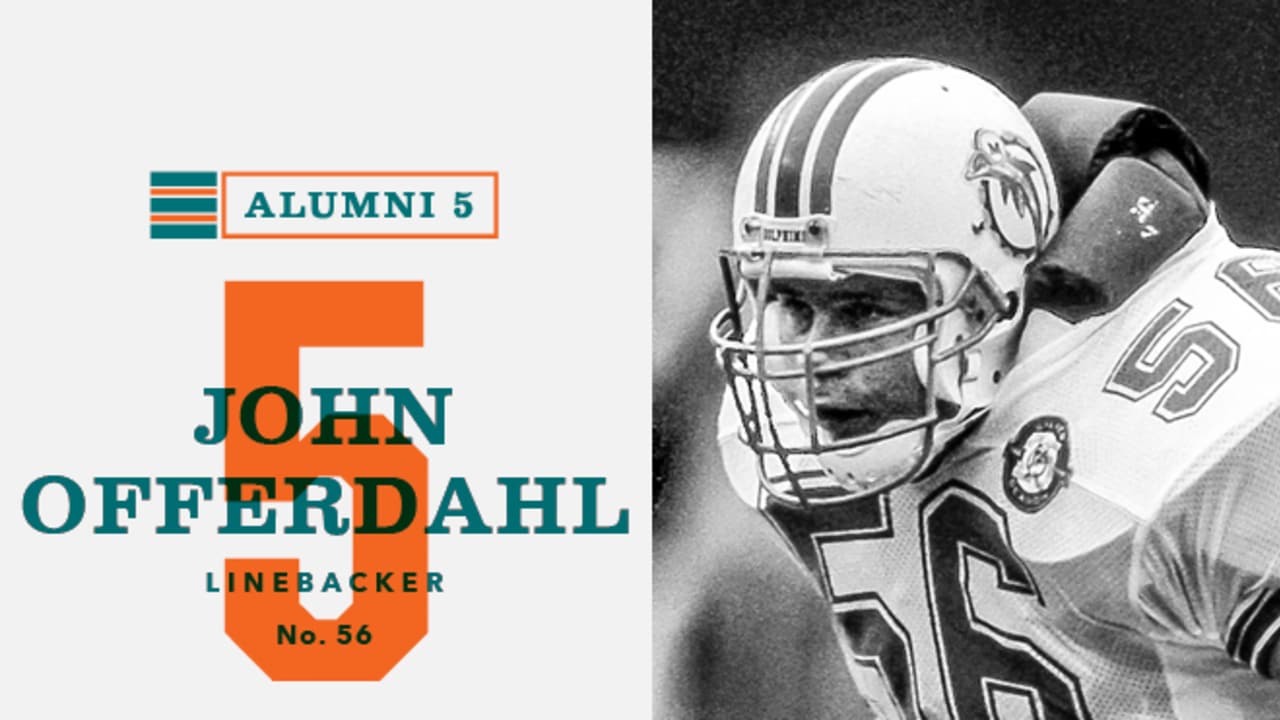 JOHN OFFERDAHL  Miami Dolphins 1988 Wilson Throwback NFL Football