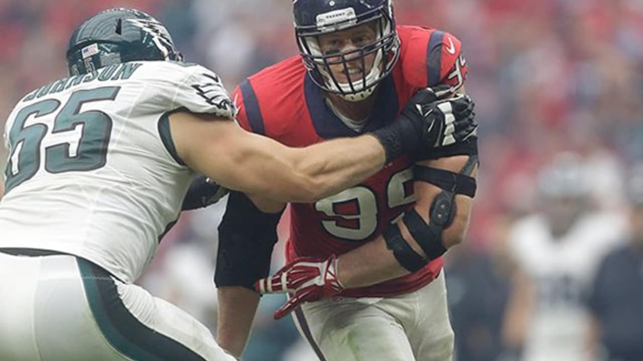 Watch as J.J. Watt has fun with Philly fans before Texans fall to Eagles