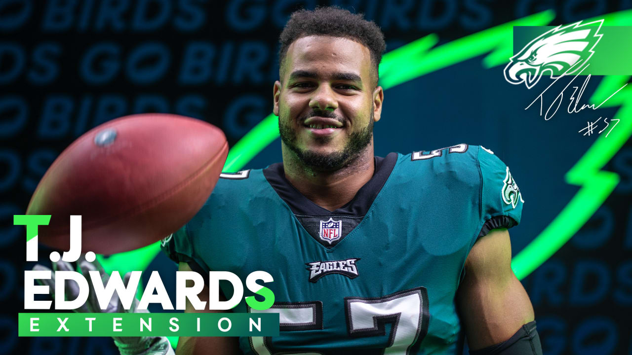 Philadelphia Eagles linebacker T.J. Edwards, once a star QB for