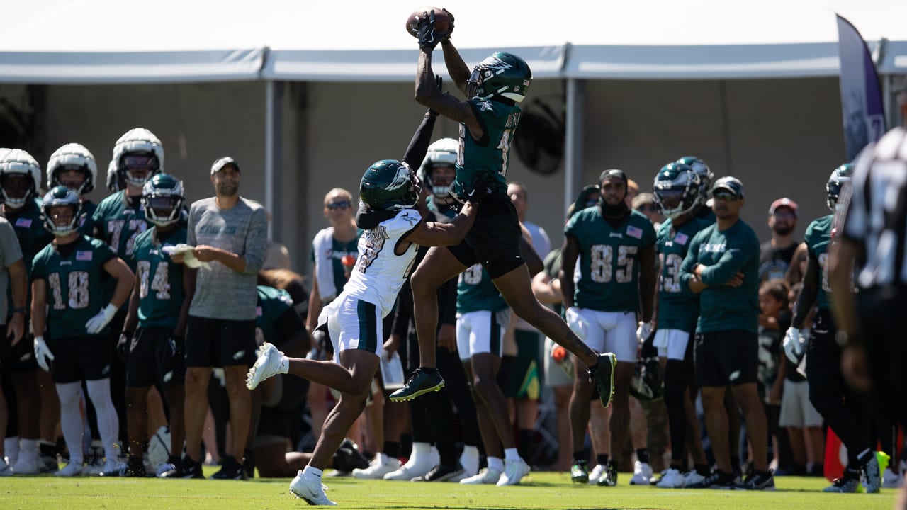 Philadelphia Eagles honor military with jerseys during training