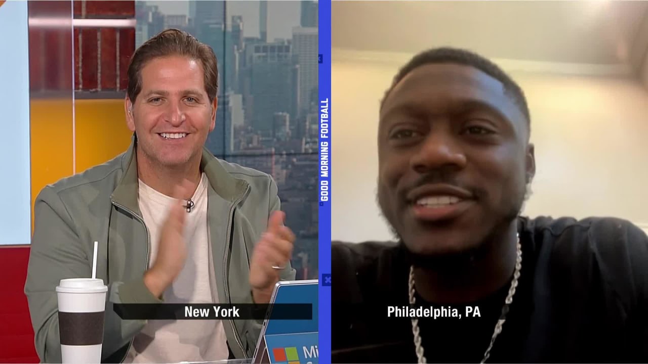 A.J. Brown Joins GMFB And Shares His Relationship With Jalen Hurts