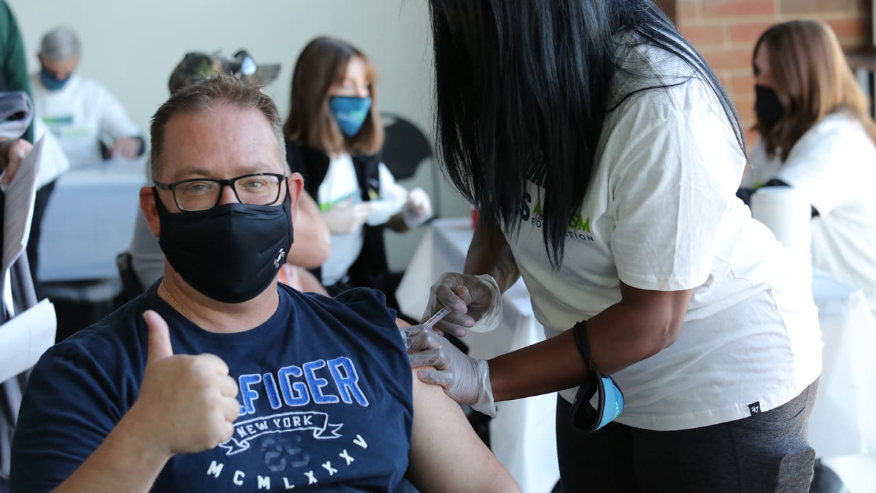 Eagles turn stadium into vaccine site for autism community - WHYY