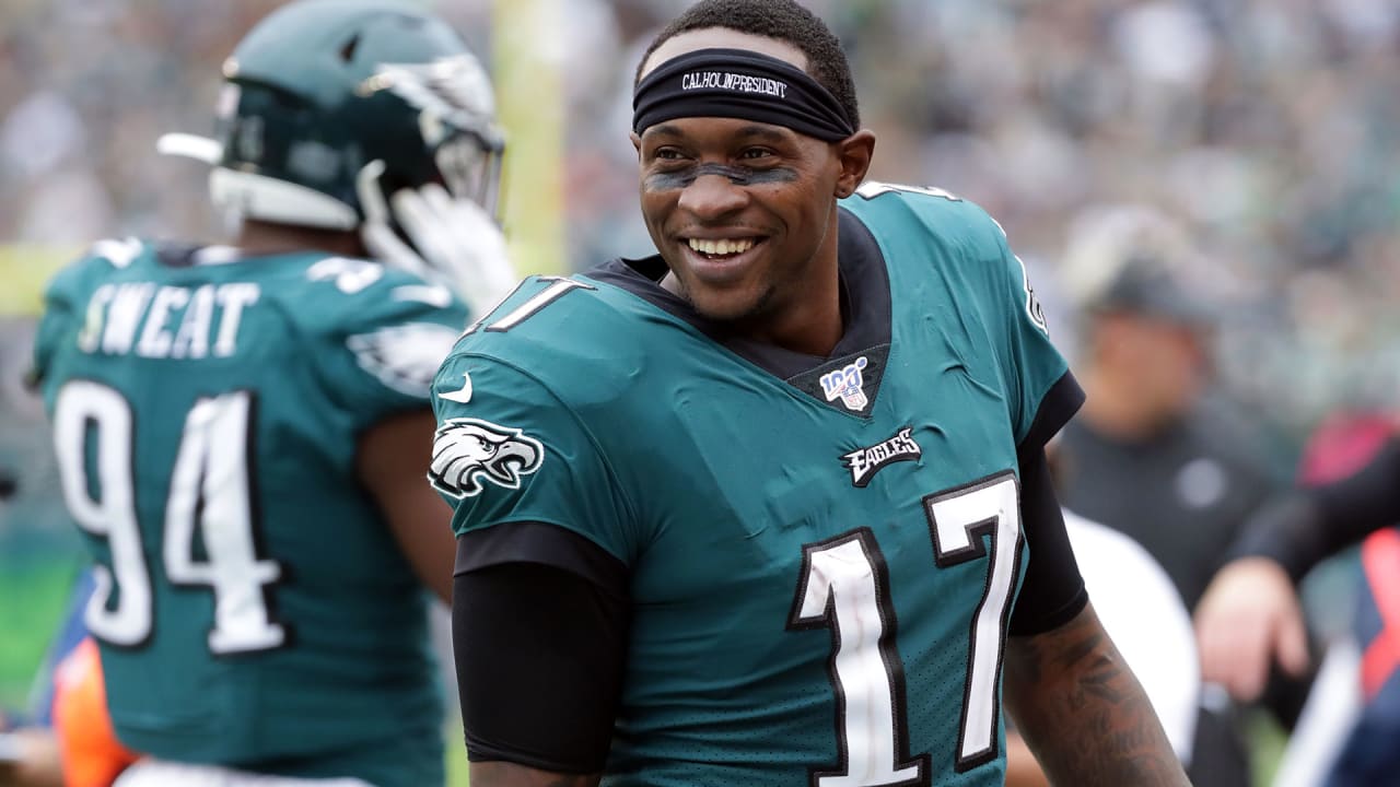 Philadelphia Eagles' Alshon Jeffery in action during an NFL