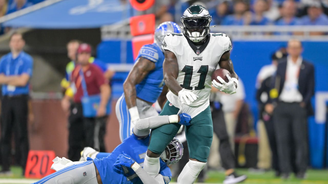 Every Philadelphia Eagles wide receiver A.J. Brown catch in 2-TD game