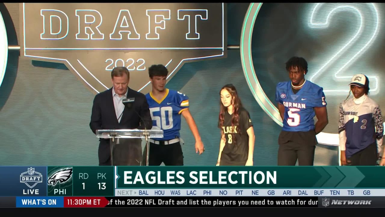 eagles first round draft picks 2022
