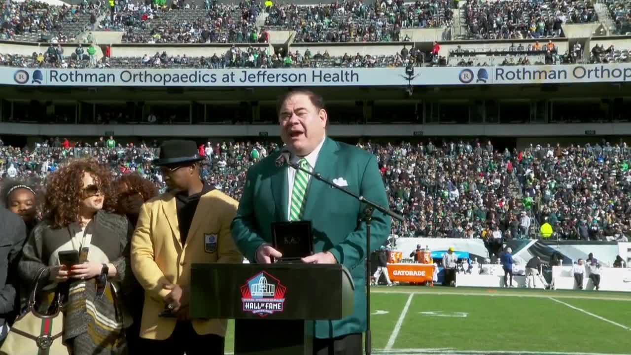 Brian Dawkins Receives His Pro Football Hall Of Fame Ring