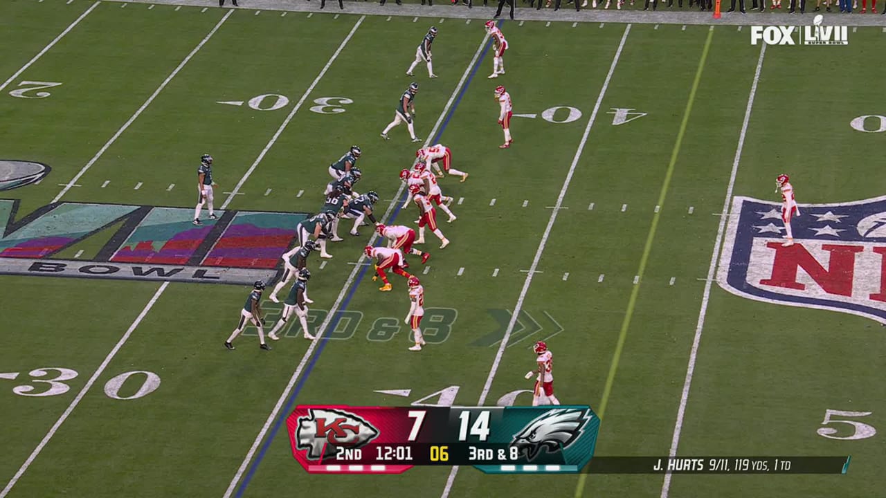 Philadelphia Eagles wide receiver Britain Covey's 27-yard punt