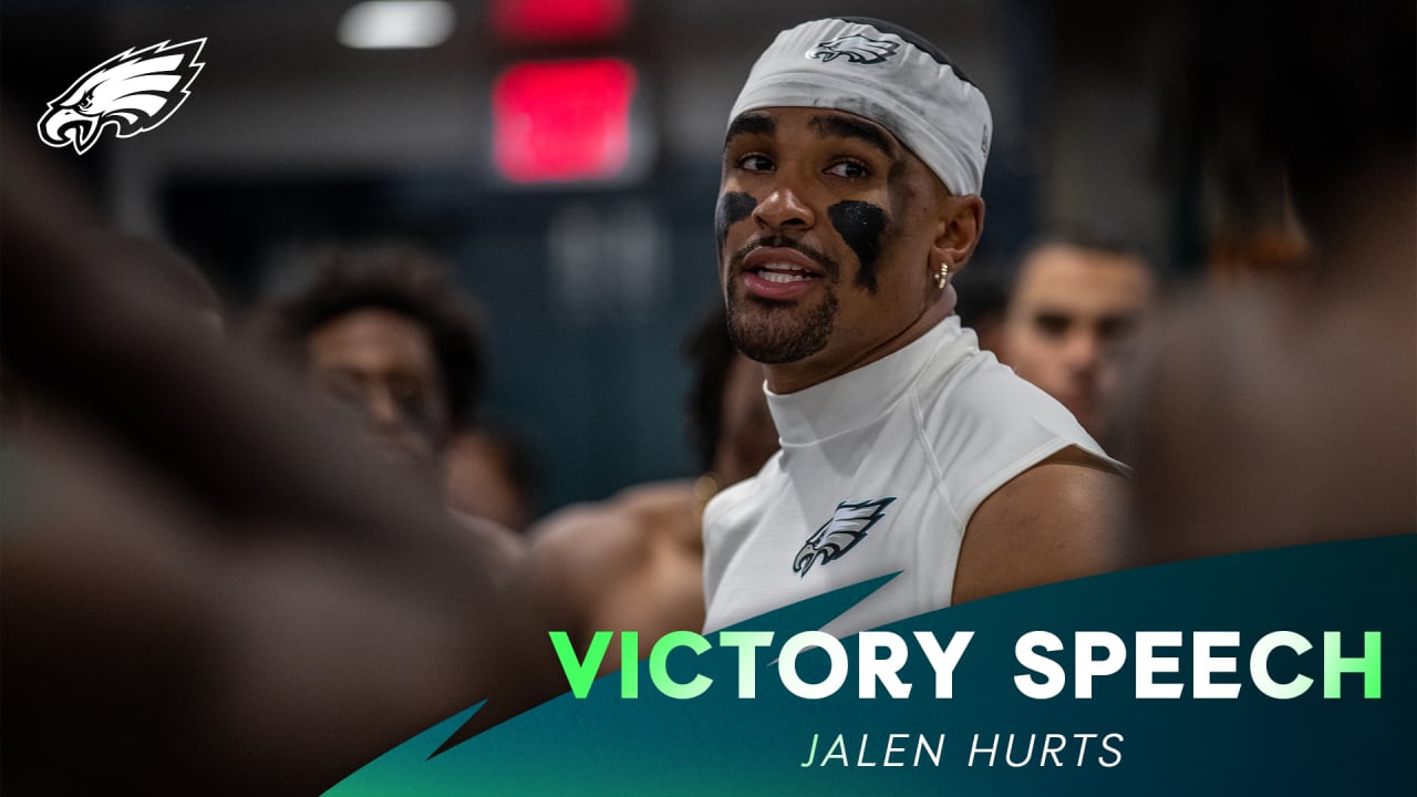 Jalen Hurts' Victory Speech Following the Eagles' Win Over the