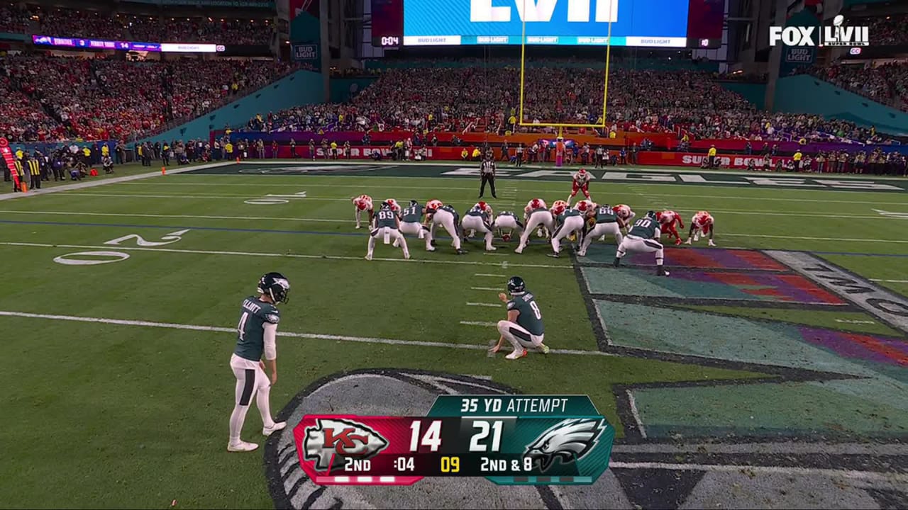 Highlight Jake Elliott's 35yard FG extends Eagles' lead to 10 points